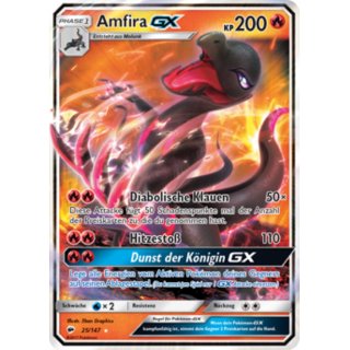 Amfira GX 25/147 Nacht in Flammen | Salazzle GX Deutsch Pokemon Sammelkarte