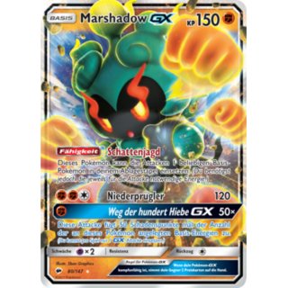 Marshadow GX 80/147 Nacht in Flammen Pokémon Sammelkarte Deutsch