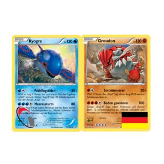 Kyogre & Groudon Set 53/160 + 84/160 Protoschock Pokémon Ewiger Anfang - Deutsch