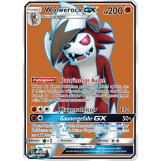 Wolwerock GX 138/145 FULL ART Stunde der Wächter Pokémon Sammelkarte Deutsch