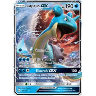 Lapras GX 35/149 Sonne & Mond Pokémon Sammelkarte Deutsch