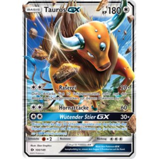 Tauros GX 100/149 Sonne & Mond Pokémon Sammelkarte Deutsch