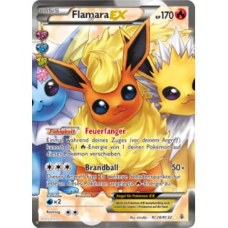 Flamara EX RC28/RC32 FULL ART Generationen | Flareon EX DE