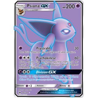 Psiana GX 140/149 FULL ART Sonne & Mond Pokémon Sammelkarte Deutsch Espeon GX