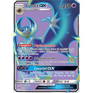 Lunala GX 141/149 Sonne & Mond FULL ART Pokémon Sammelkarte Deutsch