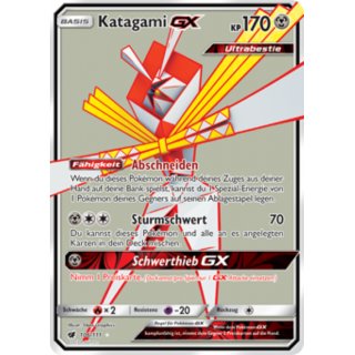 Katagami GX 106/111 FULL ART Aufziehen der Sturmröte Pokémon Sammelkarte Deutsch