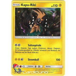 Schimmerndes Kapu-Riki SM30a Holo Pokémon Sammelkarte Deutsch Shiny Tapu Koko