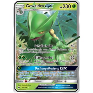 Gewaldro GX 22/214 Echo des Donners Pokémon Sammelkarte Deutsch