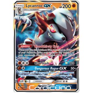 Lycanroc GX 74/145 Guardians Rising Pokémon Trading Card English