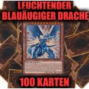 Leuchtender Blauäugiger Drache + 100 Karten Sammlung,...