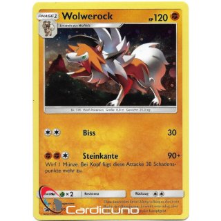 Wolwerock SM105 Sonne & Mond Promo Holo Pokémon Sammelkarte Deutsch
