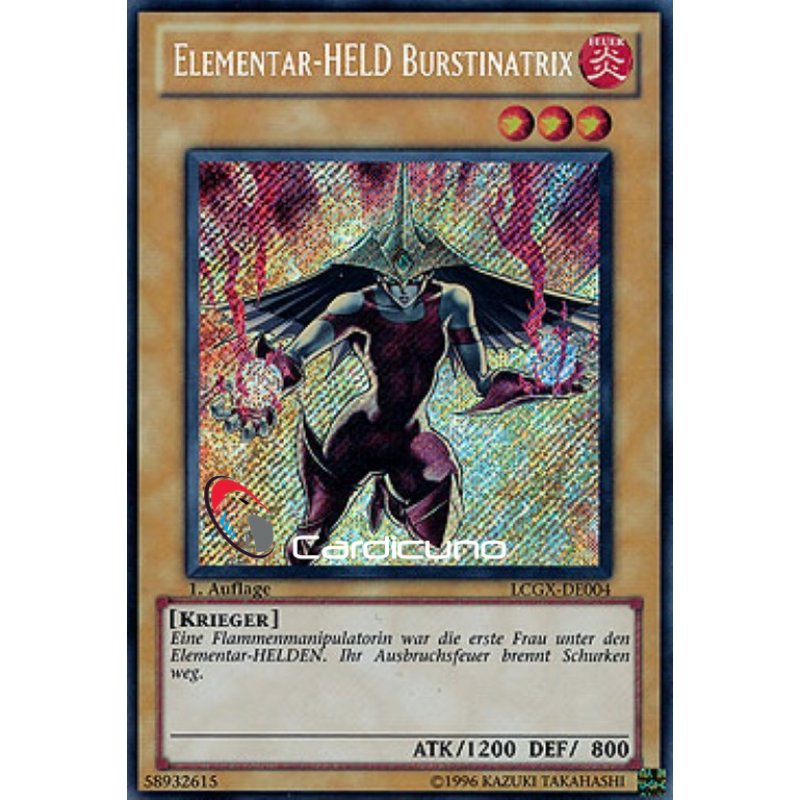 Elementar-HELD Burstinatrix LCGX-DE004 Near Mint! YUGIOH! Secret Rare