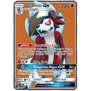 Lycanroc GX 138/145 FULL ART Pokémon Trading Card English