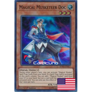 Magical Musketeer Doc (Ami), EN 1. Auflage, Super Rare, Yugioh!