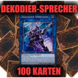 Dekodier-Sprecher + 100 Karten Sammlung, Yugioh Sparangebot!