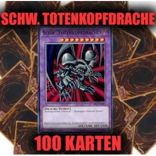 Schw. Totenkopfdrache + 100 Karten Sammlung, Yugioh Sparangebot!