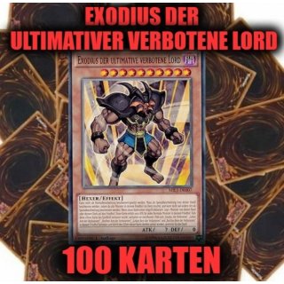 Exodius der ultimative verbotene Lord + 100 Karten Sammlung, Yugioh Sparangebot!
