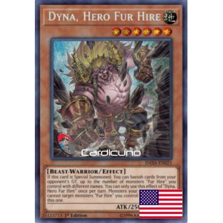 Dyna, Hero Fur Hire (Ami), EN 1A Secret Rare DASA-EN021