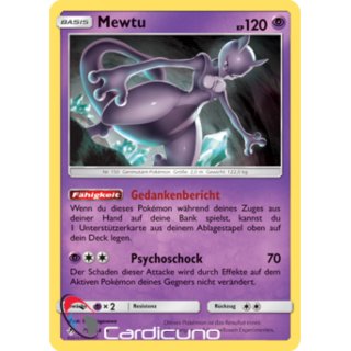 Mewtu 75/214 Rare Kräfte im Einklang Pokémon Sammelkarte Deutsch