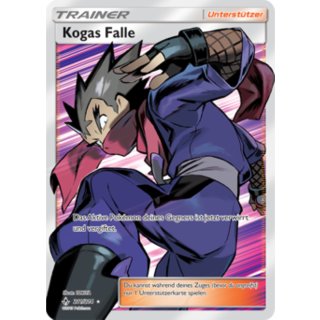 Kogas Falle 211/214 Full Art Pokémon Sonne & Mond Kräfte im Einklang Sammelkarte - Deutsch - Cardicuno