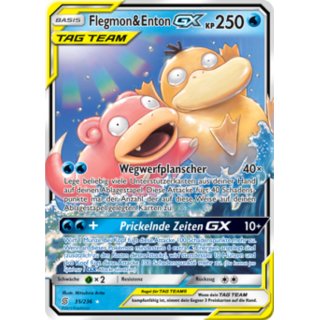 Flegmon & Enton GX Tag Team 35/236 Pokémon Sonne & Mond Bund der Gleichgesinnten Sammelkarte - Deutsch