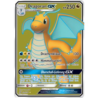 Dragoran GX 229/236 Full Art Pokémon Sonne & Mond Bund der Gleichgesinnten Sammelkarte - Deutsch - Cardicuno