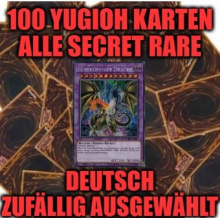 SALE 100 Deutsche Yugioh Karten, ALLE Secret Rare und Original Konami! (zufällig ausgewählt)