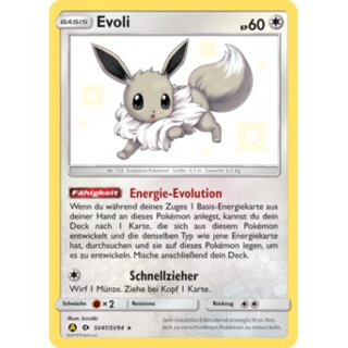 Evoli SV41/SV94 Schimmerndes Pokemon Sonne & Mond Verborgenes Schicksal Sammelkarte - Deutsch