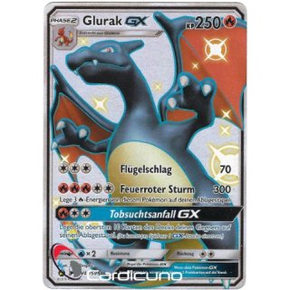 Schimmerndes Glurak GX SV49/SV94 Pokémon Verborgenes Schicksal Sammelkarte - inkl.Toploader