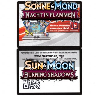 10x Nacht in Flammen Pokemon Trading Card Game Online Codes | Burning Shadows