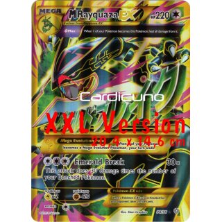 M Rayquaza EX 98/98 Shiny | Mega EX Schimmernd EN (XXL - Oversized Version)