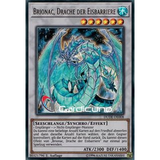 Brionac, Drache der Eisbarriere, DE 1A Ultra Rare DUDE-DE008