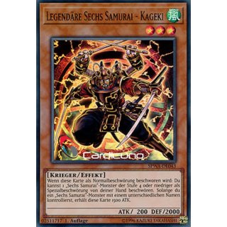 Legendäre Sechs Samurai - Kageki, DE 1A Super Rare SPWA-DE043