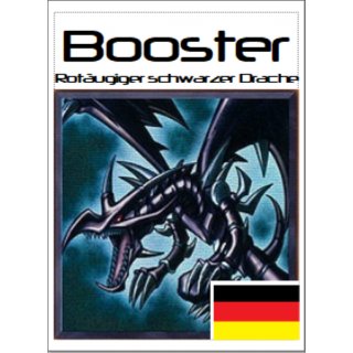 Yugioh Karten - 10 Karten mit Charakterkarte + Holo - wie ein Booster! Deutsch! Rotäugiger schwarzer Drache