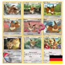 Pokemon Karten Evoli Sparpaket 9 Pokemon inkl. Reverse (zufällig ausgewählt) - Deutsch - Cardicuno