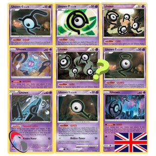 Unown collection 9 Pokemon incl. Reverse (randomly chosen) - English - Cardicuno