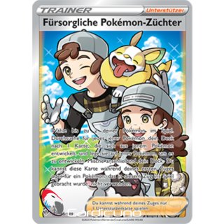 188/189 Fürsorgliche Pokémon-Züchter FULL ART Flammende Finsternis Sammelkarte Deutsch