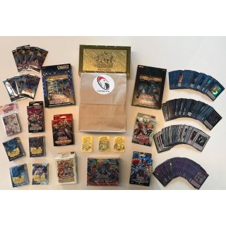 Yugioh Mystery Bag + 1 vergoldete Götterkarte aus Metall, passend zu Weihnachten