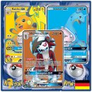 10 deutsche Pokemon Karten wie EIN Booster inkl. FULL ART GX Pokemon & Stern Karte (zufällig ausgewählt)