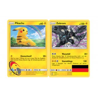 Pikachu & Zekrom Set Pokémon Schimmernde Legenden 28/73 + 35/73 - Deutsch