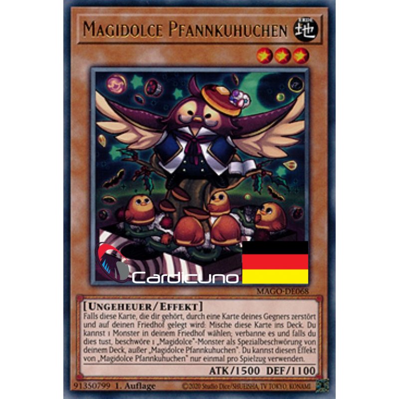 Magidolce Pfannkuhuchen MAGO-DE068 1.Auflage Near Mint YuGiOh Gold Rare! 