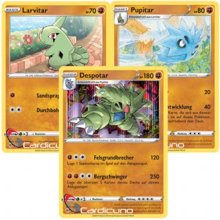 Larvitar, Pupitar & Despotar Holo 088/189 Set Pokémon Flammende Finsternis - Deutsch