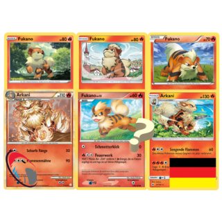 Arkani Sammlung inkl Fukano (6 Karten zufällig ausgewählt) - Deutsch - Cardicuno