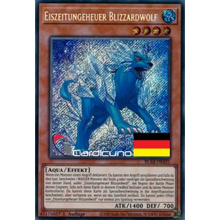Eiszeitungeheuer Blizzardwolf, DE 1A Secret Rare BLAR-DE031