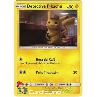 Detective Pikachu SM190 Promo Holo Meisterdetektiv Pikachu Spanisch