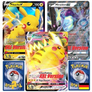 3 verschiedene Pokemon Karten XXL Riesenkarten in Übergröße (zufällig ausgewählt) Deutsch - Cardicuno