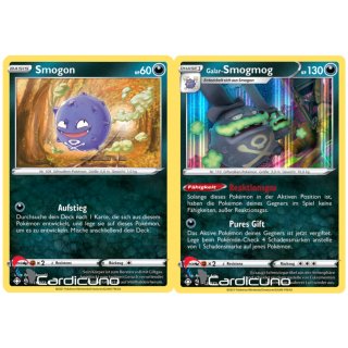 Smogon & Galar-Smogmog Holo Set 041/ 042/072 Glänzendes Schicksal Deutsch Pokémon Sammelkarte Cardicuno