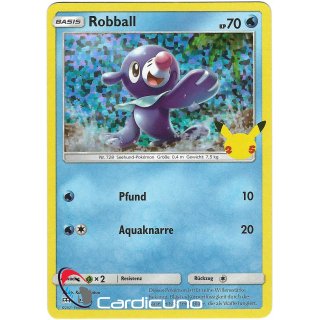 Robball 23/25 Holo 25-Jahre Pokémon Promo Deutsch Sammelkarte Cardicuno