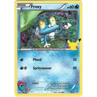 Froxy 22/25 Holo 25-Jahre Pokémon Sammelkarte - Deutsch - Cardicuno