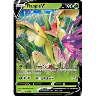 Flapple V 018/163 Battle Styles Englisch Pokémon Sammelkarte Cardicuno